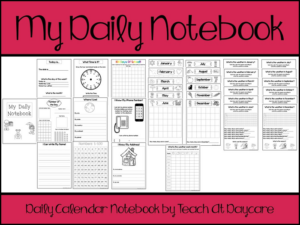 printable my daily calendar notebook