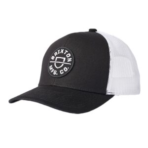 brixton crest x mp mesh cap, black, one size