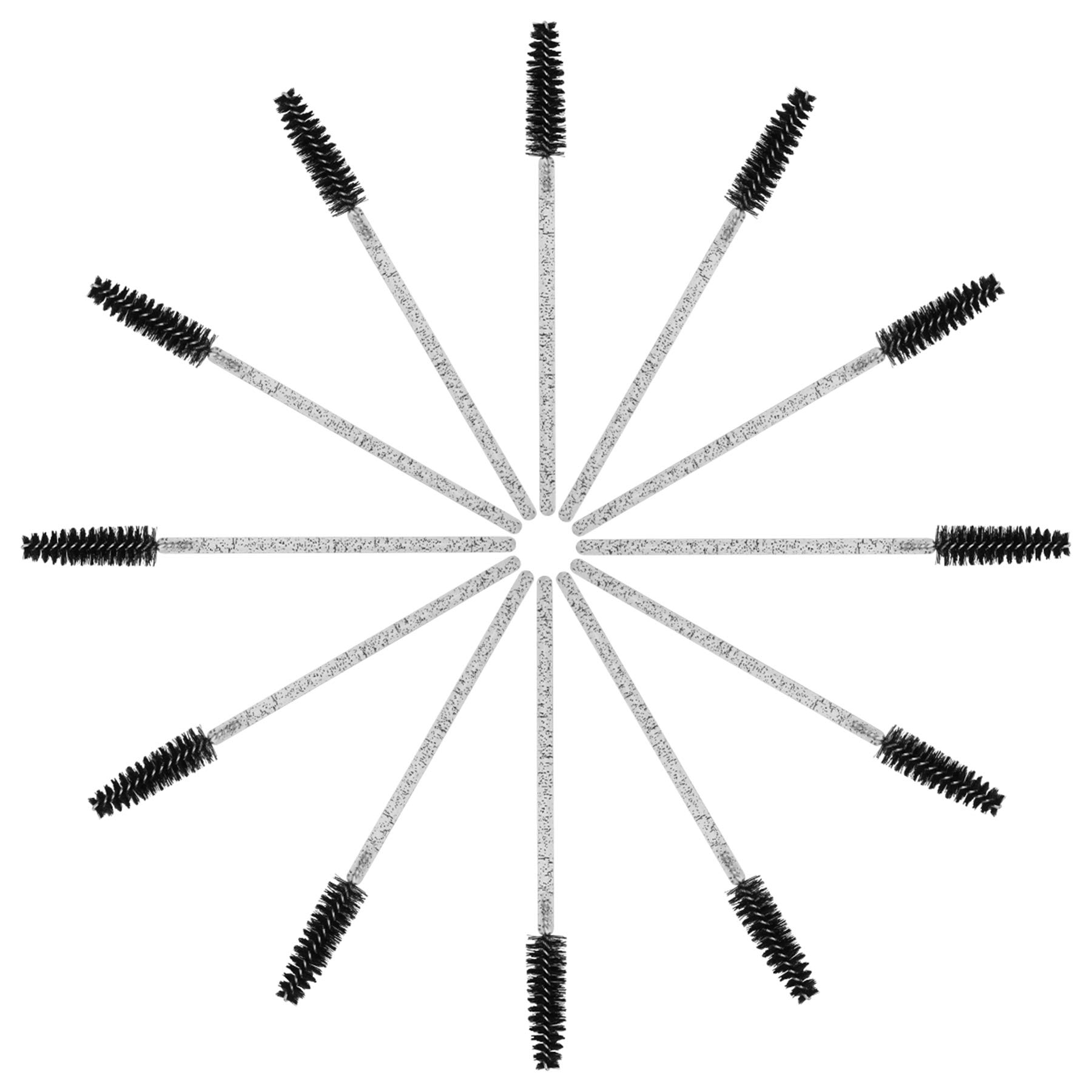 tifanso 200PCS Eyelash Brush Disposable Mascara Brush Wand for Lashes Spoolie brushes Eyebrow Spoolie Eyelash Extension Supplies (Black)