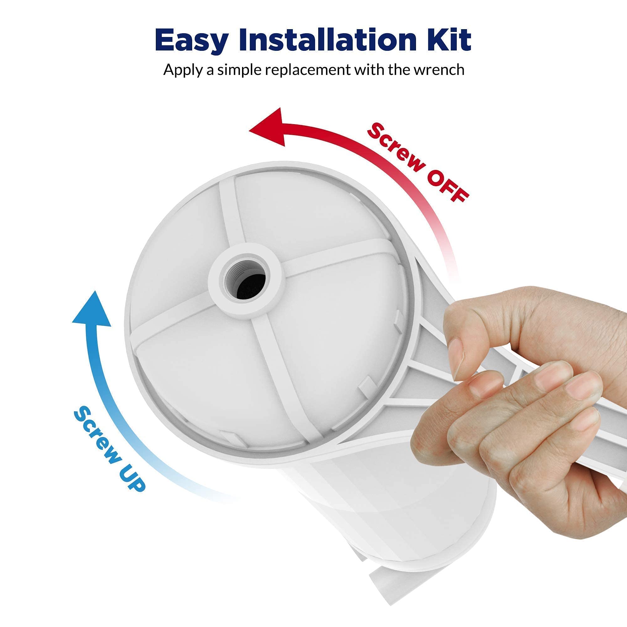 Membrane Solutions Reverse Osmosis 400GPD Membrane and RO Membrane 3012 Housing, RO Reverse Osmosis Universal Compatible Replacement RO, 1-Pack, with 1/4" Quick Connector, 3/8" Fitting, Wrench Set