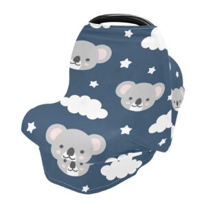 nursing cover breastfeeding scarf cute koala - baby car seat covers, infant stroller cover, carseat canopy(55)