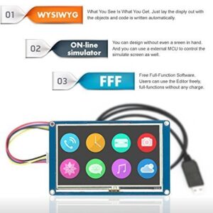 Ferwooh Nextion 3.5'' Display NX4832T035 Resistive Touch Screen HMI TFT Smart Module LCD