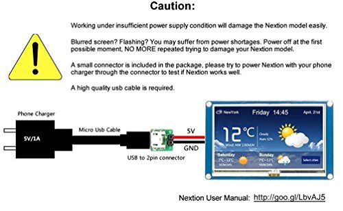 Ferwooh Nextion 3.5'' Display NX4832T035 Resistive Touch Screen HMI TFT Smart Module LCD