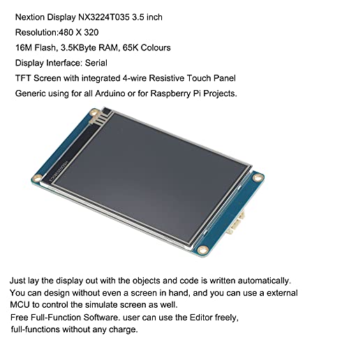 Ferwooh Nextion 3.5'' Display NX4832T035 Resistive Touch Screen HMI TFT Smart Module LCD