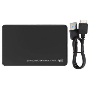 Liyeehao Mobile Hard Drive, HDD Box, ABS Material High-Speed USB 3.0 Interface for WINDOWS7/XP/Vista 2.5-Inch Hard Drives(Black)