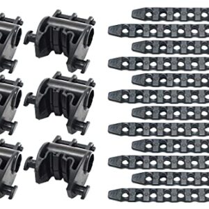 BIKEGEAR Stay Put Cradle (6 Pcs) and Rubber Replacement Accessory Strap kit(12 Pcs) Hitch Mount Bicycle Car Bike Rack 1-1/4"&2" Truck Hitch| Will Fit 1" Diameter Tubes