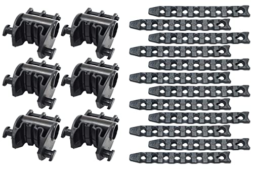 BIKEGEAR Stay Put Cradle (6 Pcs) and Rubber Replacement Accessory Strap kit(12 Pcs) Hitch Mount Bicycle Car Bike Rack 1-1/4"&2" Truck Hitch| Will Fit 1" Diameter Tubes