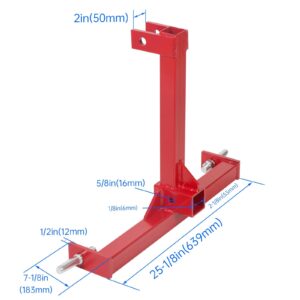 HECASA 3 Point 2 inch Trailer Hitch Receiver Drawbar for Category 1 Tractors