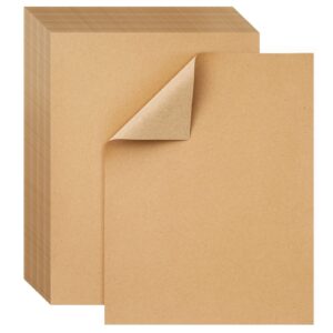 bright creations 200 pack brown craft paper for diy projects, classroom, letter size kraft paper material sheets, 130gsm (8.5 x 11 in)