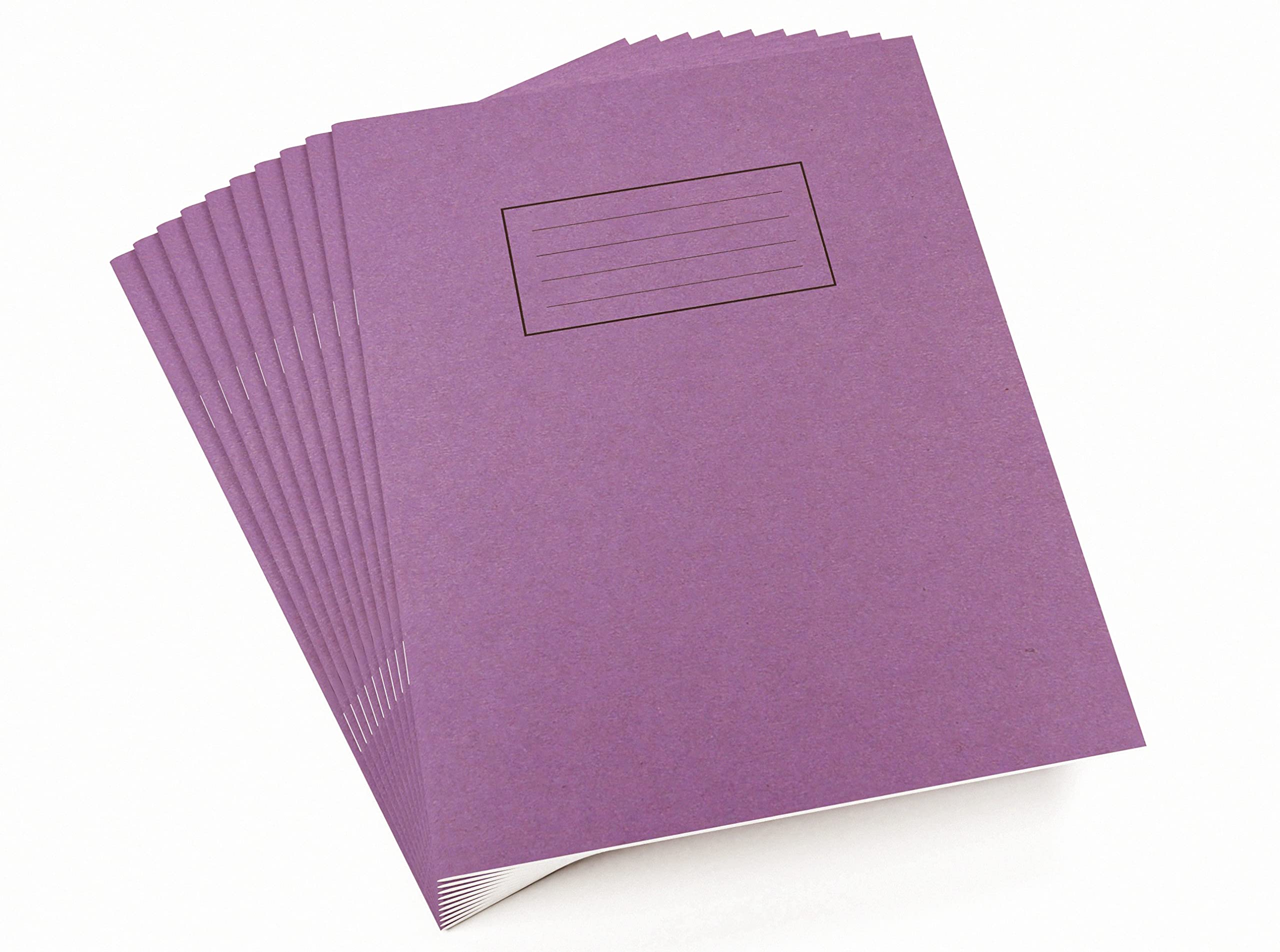 Silvine School Exercise Book Lined with Margin - 48 Pages 203x165mm [Pack of 10] purple