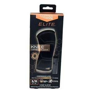 copper fit elite copper infused knee compression sleeve small/medium
