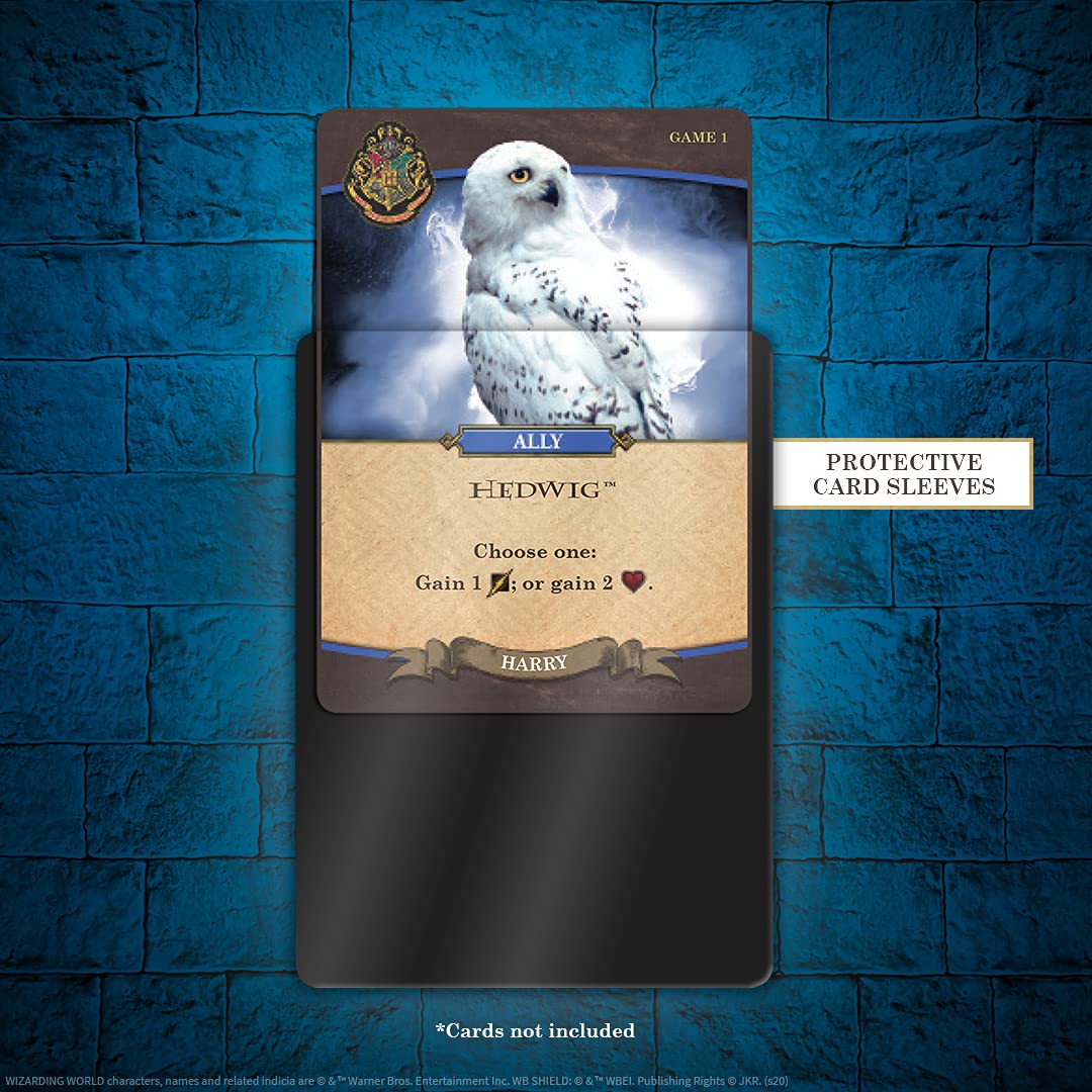 Harry Potter Hogwarts Battle Card Sleeves | 160 Card Protector Sleeves for Hogwarts Cards from Harry Potter Deckbuilding Games | Cardsleeve Back Artwork Featuring Hogwarts Crest