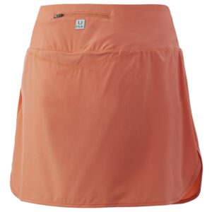 HUK Women's Icon X Performance Skort +30 UPF Sun Protection, Fusion Coral, Large