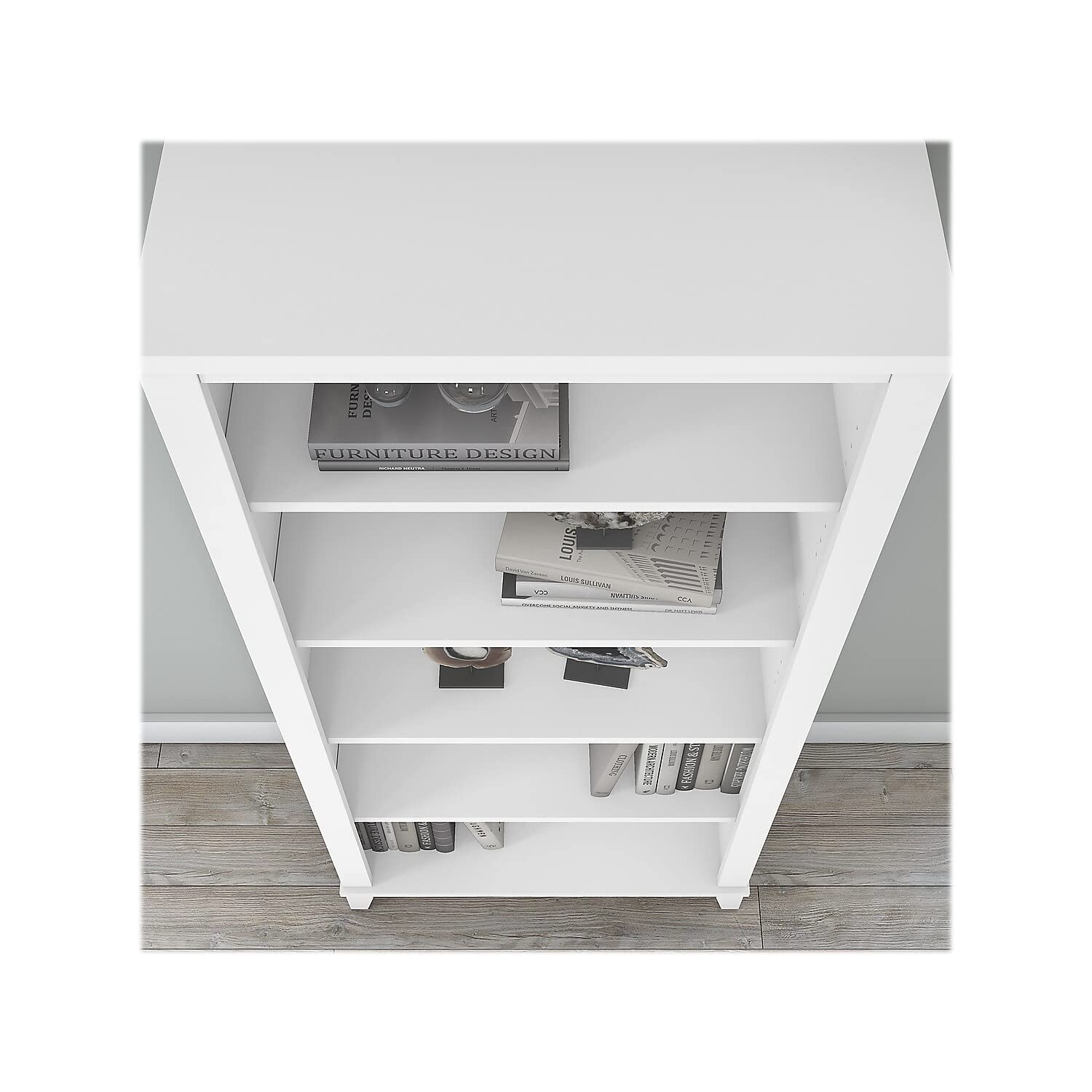 Bush WC81965 Somerset 5-Shelf 65-Inch H Bookcase, White