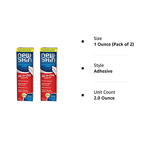 New-Skin Liquid Bandage Spray, 1 Ounce (Pack of 2) - Packaging May Vary