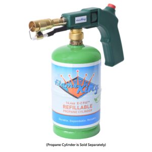 Flame King Propane & Mapp Gas Blow Torch 27,000 BTU w/Self-Igniter for Searing, Soldering and as Fire Starter