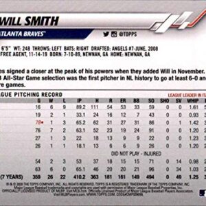 2020 Topps #422 Will Smith NM-MT Atlanta Braves Baseball