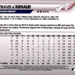 2020 Topps #436 Travis d'Arnaud NM-MT Atlanta Braves Baseball