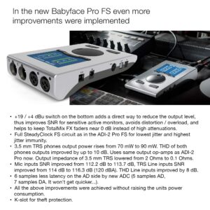 Babyface Pro FS 24 Channel 192khz High Precision USB Audio Interface (Renewed)