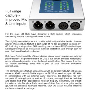 Babyface Pro FS 24 Channel 192khz High Precision USB Audio Interface (Renewed)