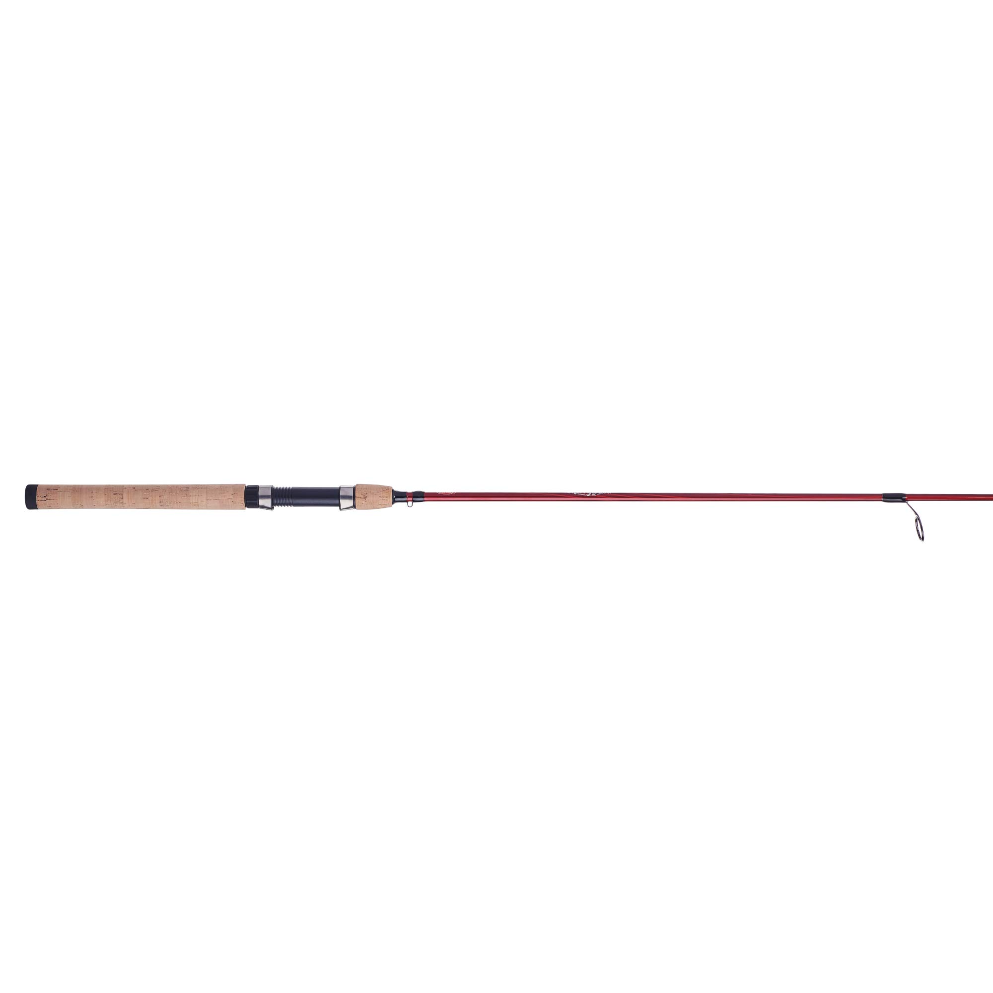 Berkley 7’ Cherrywood HD Spinning Rod, One Piece Spinning Rod, 6-14lb Line Rating, Medium Rod Power, Fast Action, 1/8-3/4 oz. Lure Rating, red