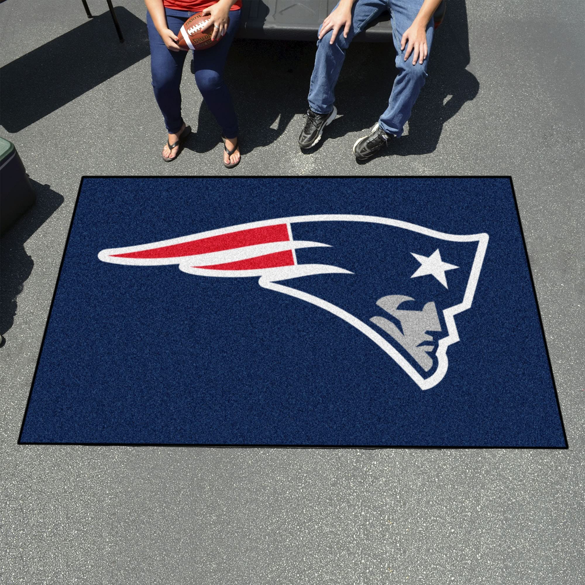 FANMATS 28782 New England Patriots Ulti-Mat Rug - 5ft. x 8ft. | Sports Fan Area Rug, Home Decor Rug and Tailgating Mat - Patriots Primary Logo