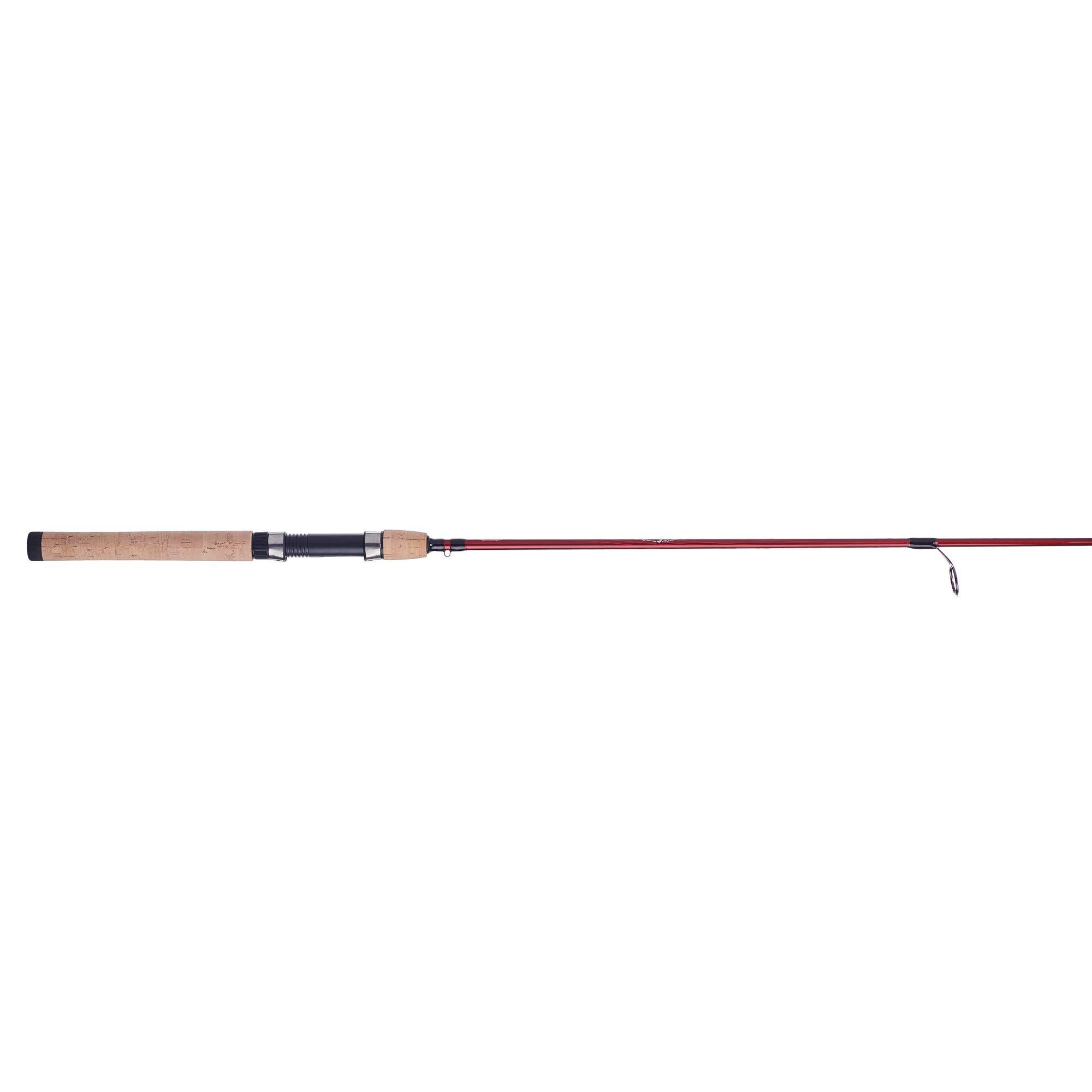 Berkley 6’ Cherrywood HD Spinning Rod, One Piece Spinning Rod, 6-14lb Line Rating, Medium Rod Power, Fast Action, 1/8-3/4 oz. Lure Rating, Red