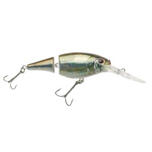 berkley flicker shad jointed fishing lure, hd emerald shiner, 1/5 oz, 2in | 5cm crankbaits, size, profile and dive depth imitates real shad, equipped with fusion19 hook