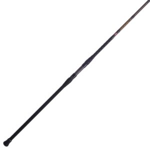 penn battalion ii 11’ surf spinning rod; 1-piece fishing rod, 15-30lb line rating, medium heavy rod power, moderate fast action, 2-6 oz. lure rating,black/gold