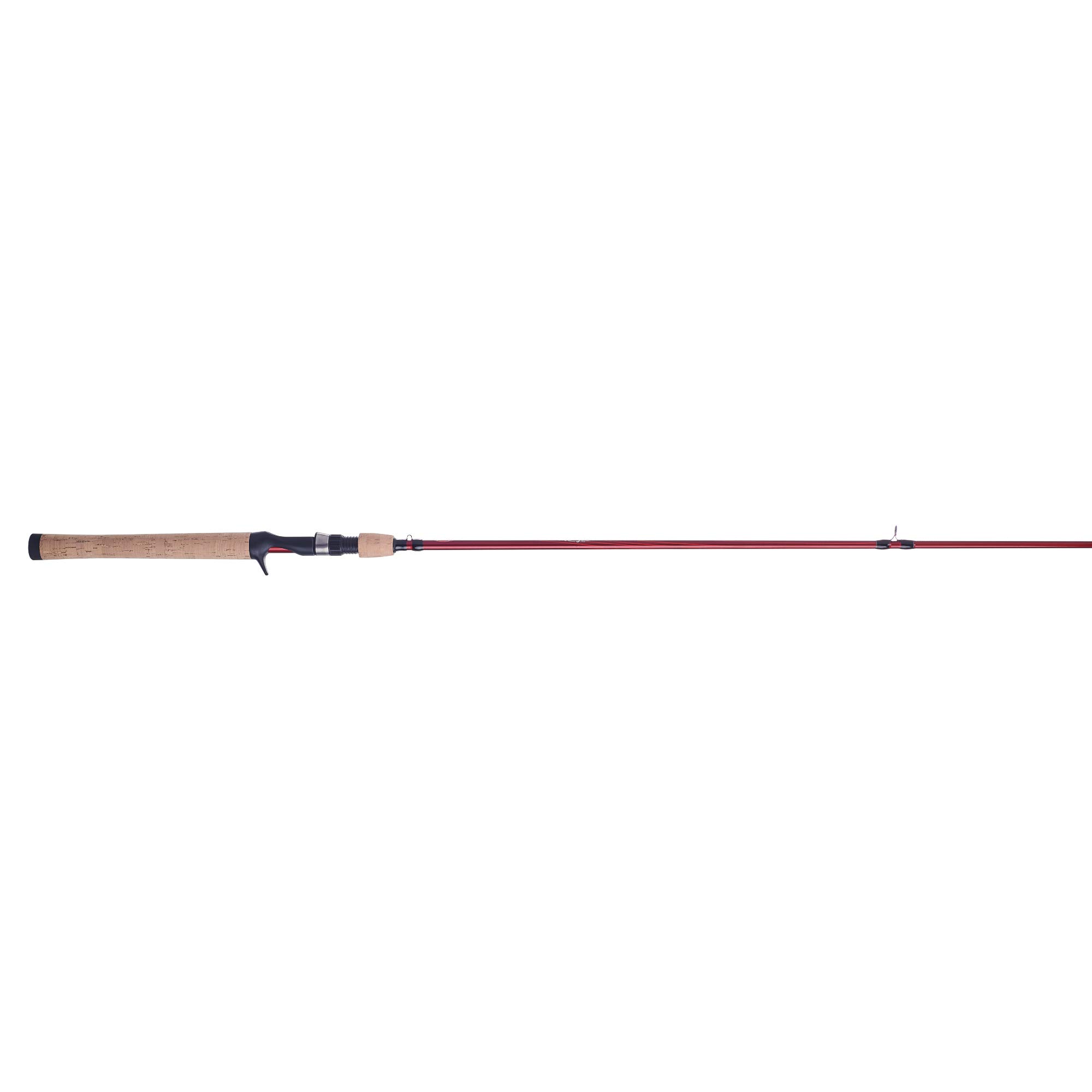 Berkley 6’6” Cherrywood HD Casting Rod, One Piece Spinning Rod, 8-17lb Line Rating, Medium Rod Power, Fast Action, 1/4-3/4 oz. Lure Rating, Red