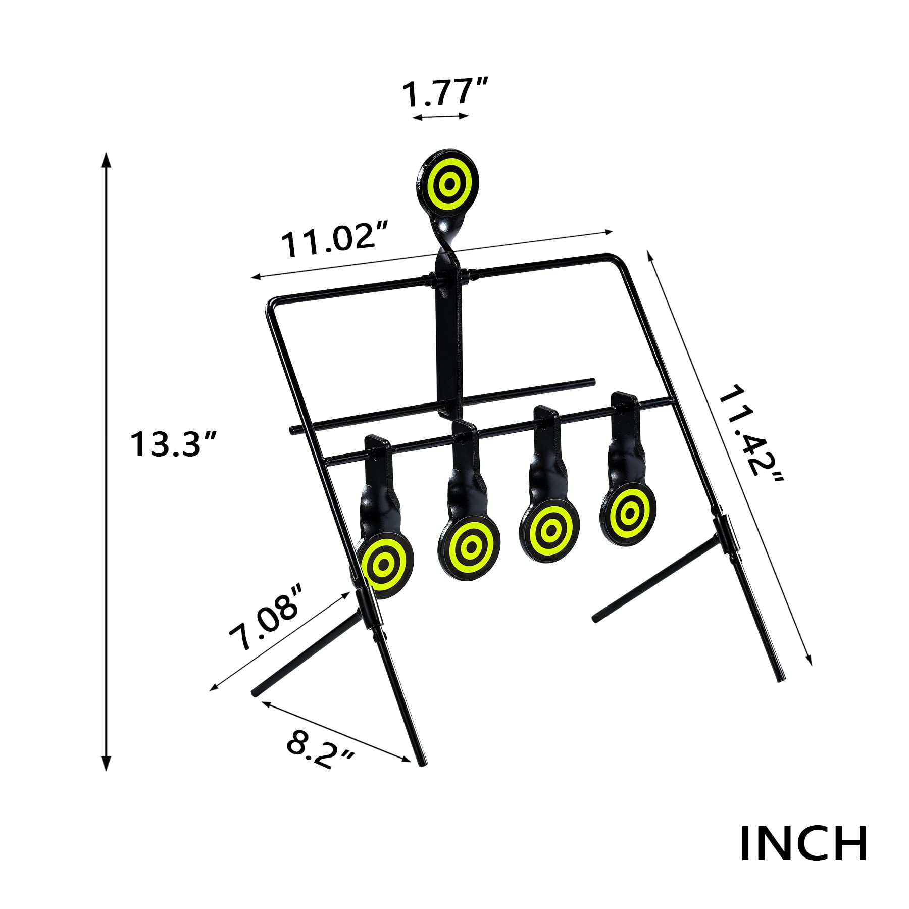 KNINE OUTDOORS Resetting Shooting Target Airgun Rimfire Pellet BB Gun Target, Rated for .22 .177 Caliber (Rimfire)