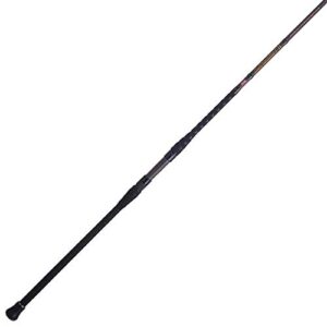 penn battalion ii 10’ surf spinning rod; 1-piece fishing rod, 15-30lb line rating, medium heavy rod power, moderate fast action, 1-5 oz. lure rating, black/gold