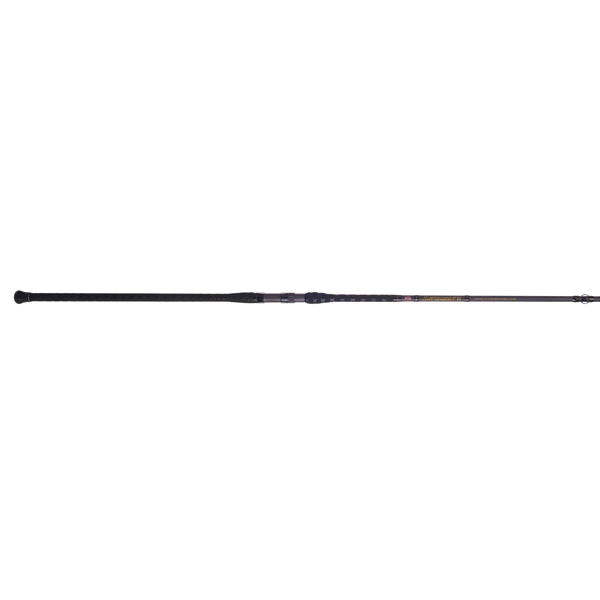 PENN 11’ Battalion II Surf Conventional Casting Rod, 2 Piece Graphite Composite Fishing Rod, Black/Gold