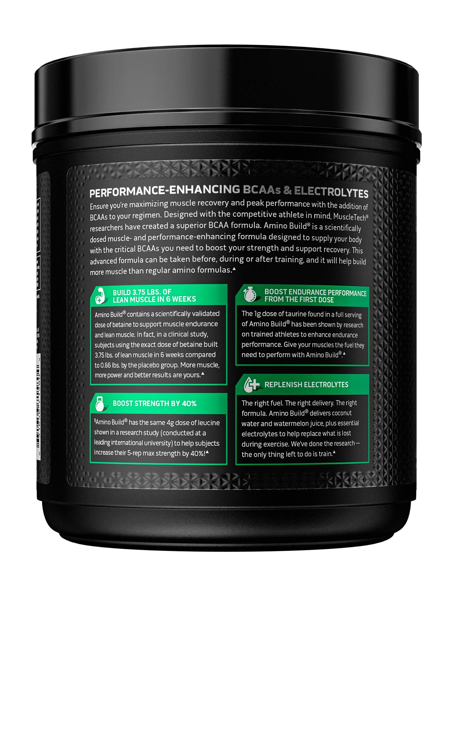 BCAA Amino Acids + Electrolyte Powder, MuscleTech Amino Build, 7g of BCAAs + Electrolytes, Support Muscle Recovery, Build Lean Muscle & Boost Endurance, Tropical Twist (40 Servings)