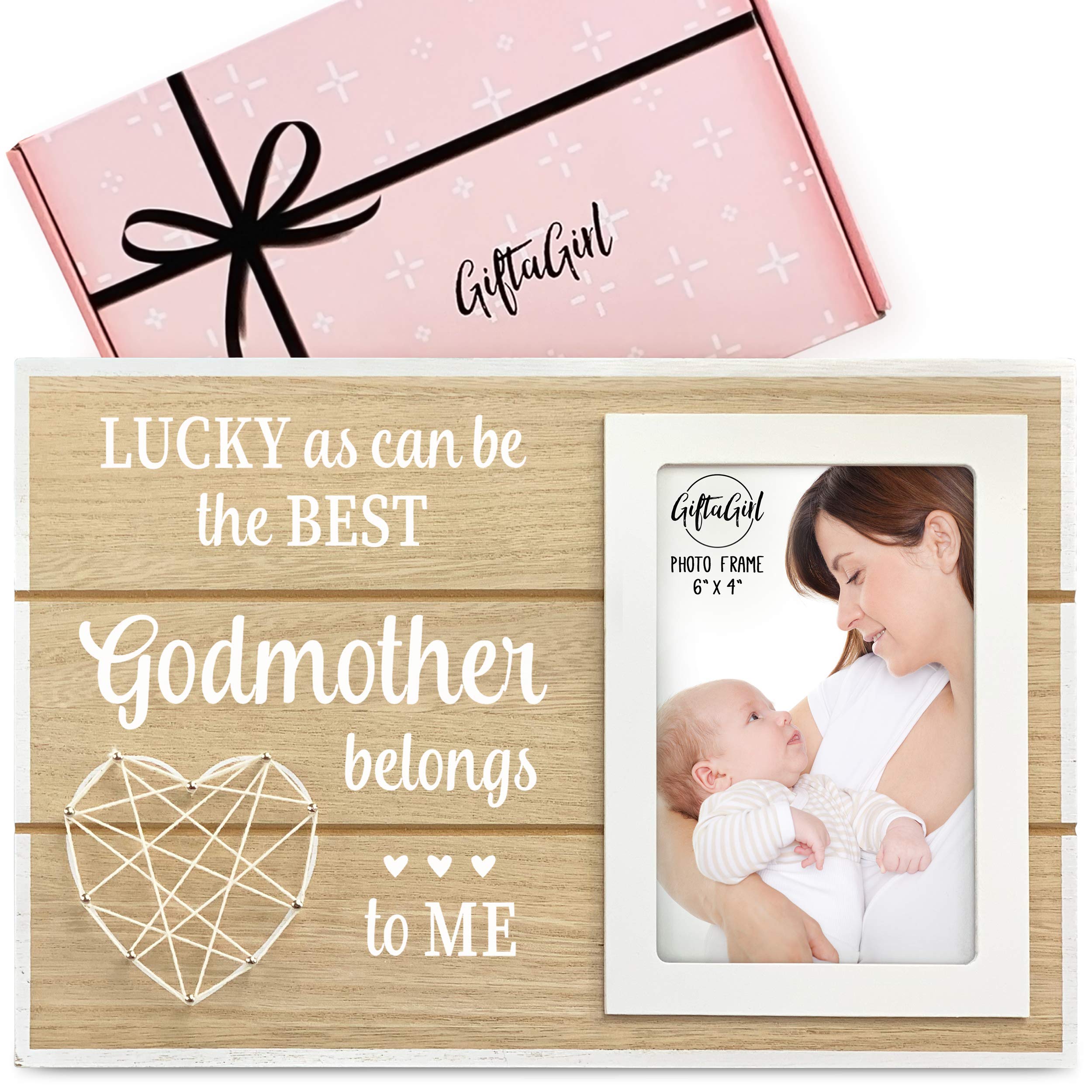 GIFTAGIRL Godmother Gifts from Godchild Picture Frame - Beautifully Worded Photo Frame Appreciation Gift from Family is an Ideal Godparent Gifts from godchild, and Arrives Beautifully Gift Boxed…