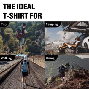 Merino Protect 100% Merino Wool T Shirts for Men Odor Resistance Base Layer Lightweight Hiking Travel T-Shirt Soft Undershirt Black