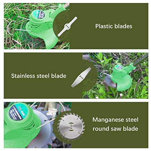 MOCOHANA5 Pack Grass Trimmer Blade Heads Replacements Lawn Mower Brush Cutter Blades Weed Wacker Eater Blade Heads 24 Teeth Blade & Stainless Steel Blade & 3pcs Plastic Blades