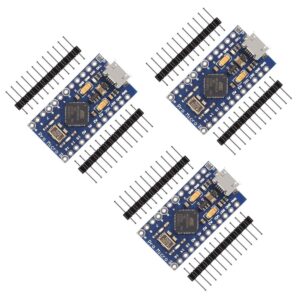 aceirmc pro micro for atmega32u4 5v 16mhz bootloadered ide micro usb pro micro development board microcontroller compatible for pro micro serial connection with arduino pin header (3pcs)