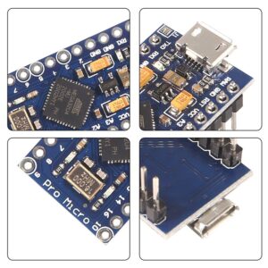 ACEIRMC Pro Micro for Atmega32U4 5V 16MHz Bootloadered IDE Micro USB Pro Micro Development Board Microcontroller Compatible for Pro Micro Serial Connection with arduino Pin Header (3pcs)