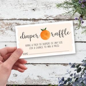 50 Little Cutie Diaper Raffle Tickets for Baby Shower - Invitation Inserts - Gender Neutral