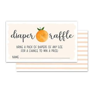 50 Little Cutie Diaper Raffle Tickets for Baby Shower - Invitation Inserts - Gender Neutral