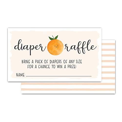 50 Little Cutie Diaper Raffle Tickets for Baby Shower - Invitation Inserts - Gender Neutral