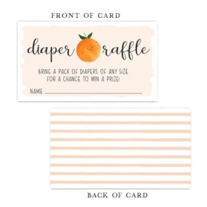 50 Little Cutie Diaper Raffle Tickets for Baby Shower - Invitation Inserts - Gender Neutral