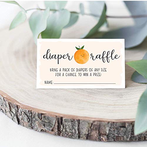 50 Little Cutie Diaper Raffle Tickets for Baby Shower - Invitation Inserts - Gender Neutral