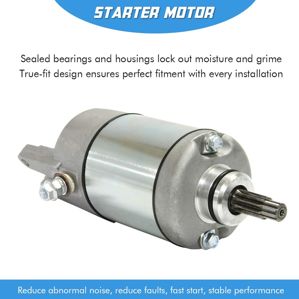 Starter Motor Replacement for Honda ATV TRX500FA FourTrax Foreman Rubicon 2001-2014, TRX500FGA 04-08, TRX500FPA FourTrax Rincon GPS 09-14 Replaces SMU0314 8610 18666 31200-HN2-003 31200-HN2-A01