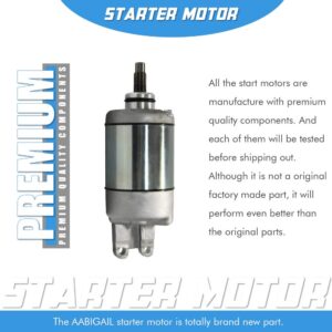 Starter Motor Replacement for Honda ATV TRX500FA FourTrax Foreman Rubicon 2001-2014, TRX500FGA 04-08, TRX500FPA FourTrax Rincon GPS 09-14 Replaces SMU0314 8610 18666 31200-HN2-003 31200-HN2-A01