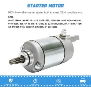 Starter Motor Replacement for Honda ATV TRX500FA FourTrax Foreman Rubicon 2001-2014, TRX500FGA 04-08, TRX500FPA FourTrax Rincon GPS 09-14 Replaces SMU0314 8610 18666 31200-HN2-003 31200-HN2-A01