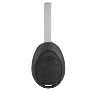 qiilu replacement car remote key fob case, 2 buttons car remote key shell cover fit for mini one cooper s r50 black