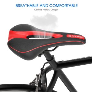 Most Comfortable Bike Seat Bicycle Saddle Cushion for Men Women with Mountain Bikes Road Bikes Universal Riding Bike (Blue)