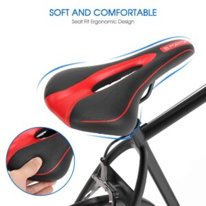 Most Comfortable Bike Seat Bicycle Saddle Cushion for Men Women with Mountain Bikes Road Bikes Universal Riding Bike (Blue)